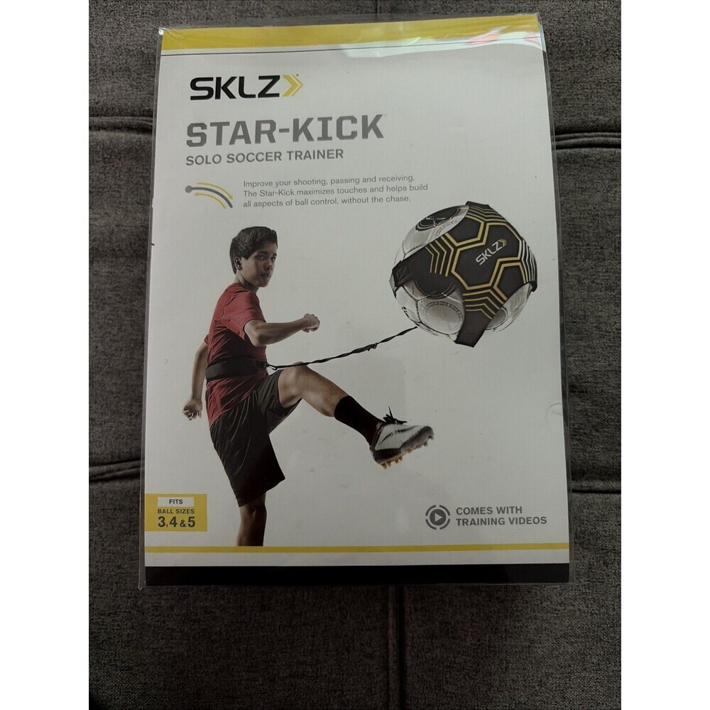 SKLZ Star-Kick Solo Soccer Trainer Black / Yellow Fits Ball Sizes 3, 4 & 5